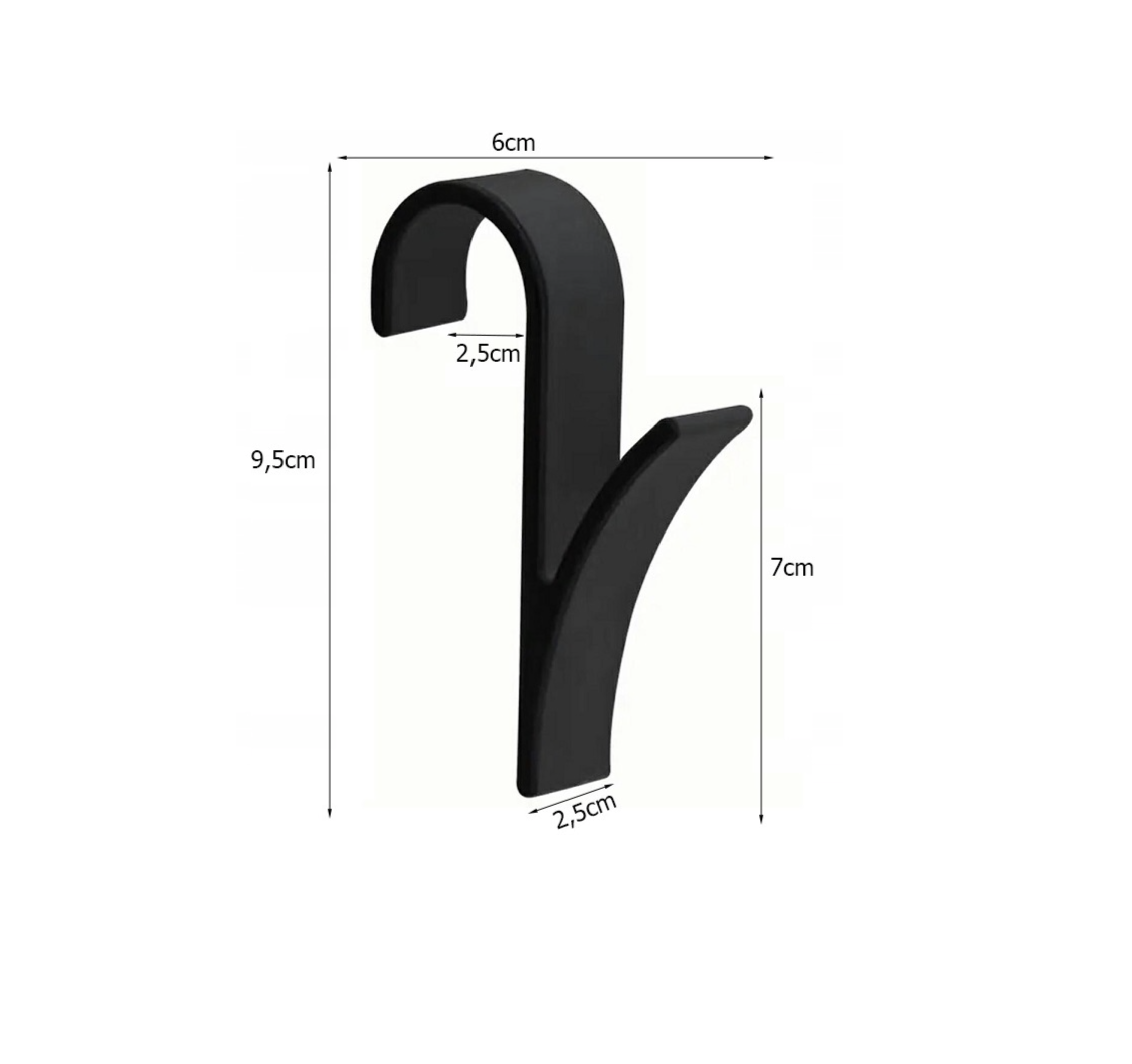 Wieszak Haczyk Łazienkowy na ręcznik Kaloryfer Grzejnik - 2szt. Czarny