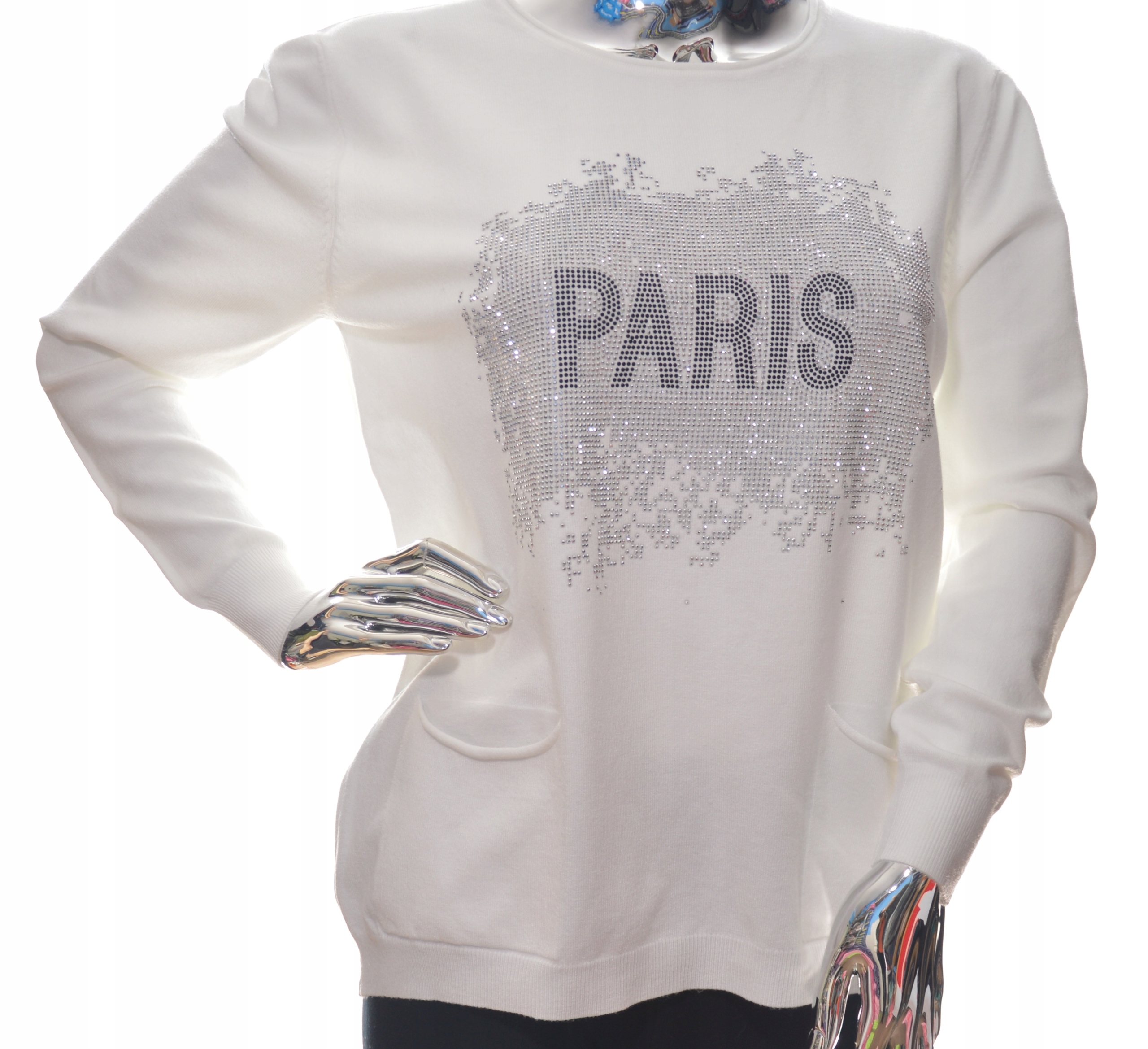 Bluzka damska sweter damski z cyrkoniami XL / XXL