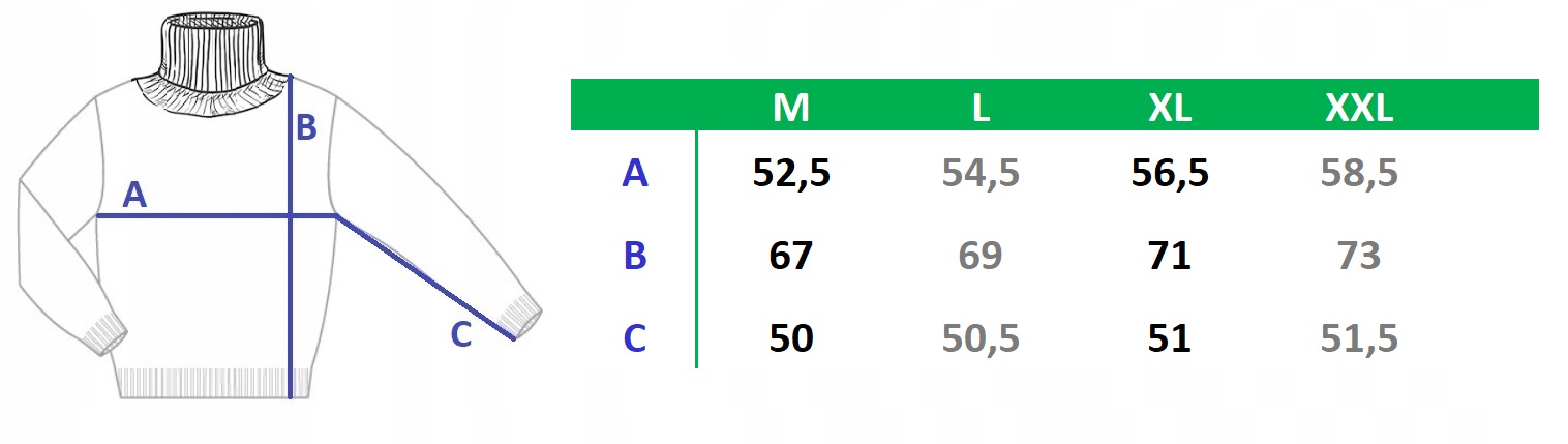 Sweter kaszmirowy półgolf męski z kaszmiru i wełny merynosów ze stójką XL