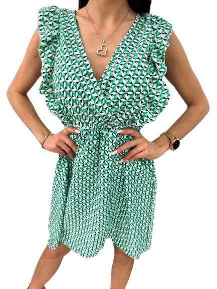 Sukienka suknia damska letnia wzorzysta S/M