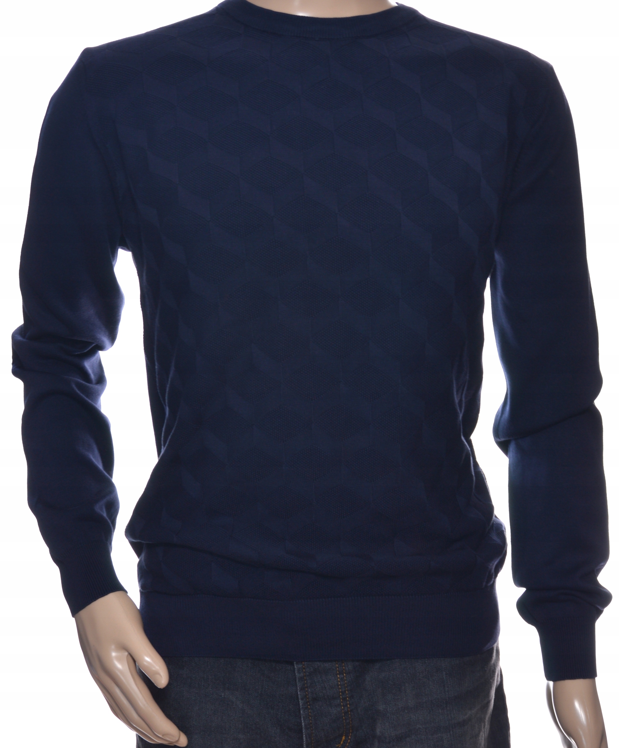 STROKERS klasyczny elegancki sweter męski bawełniany XL granatowy