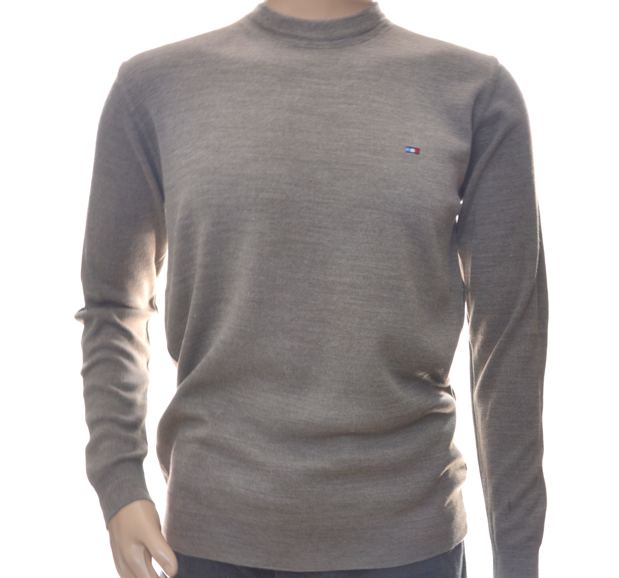 Sweter męski elegancki klasyczny ze znaczkiem 3XL