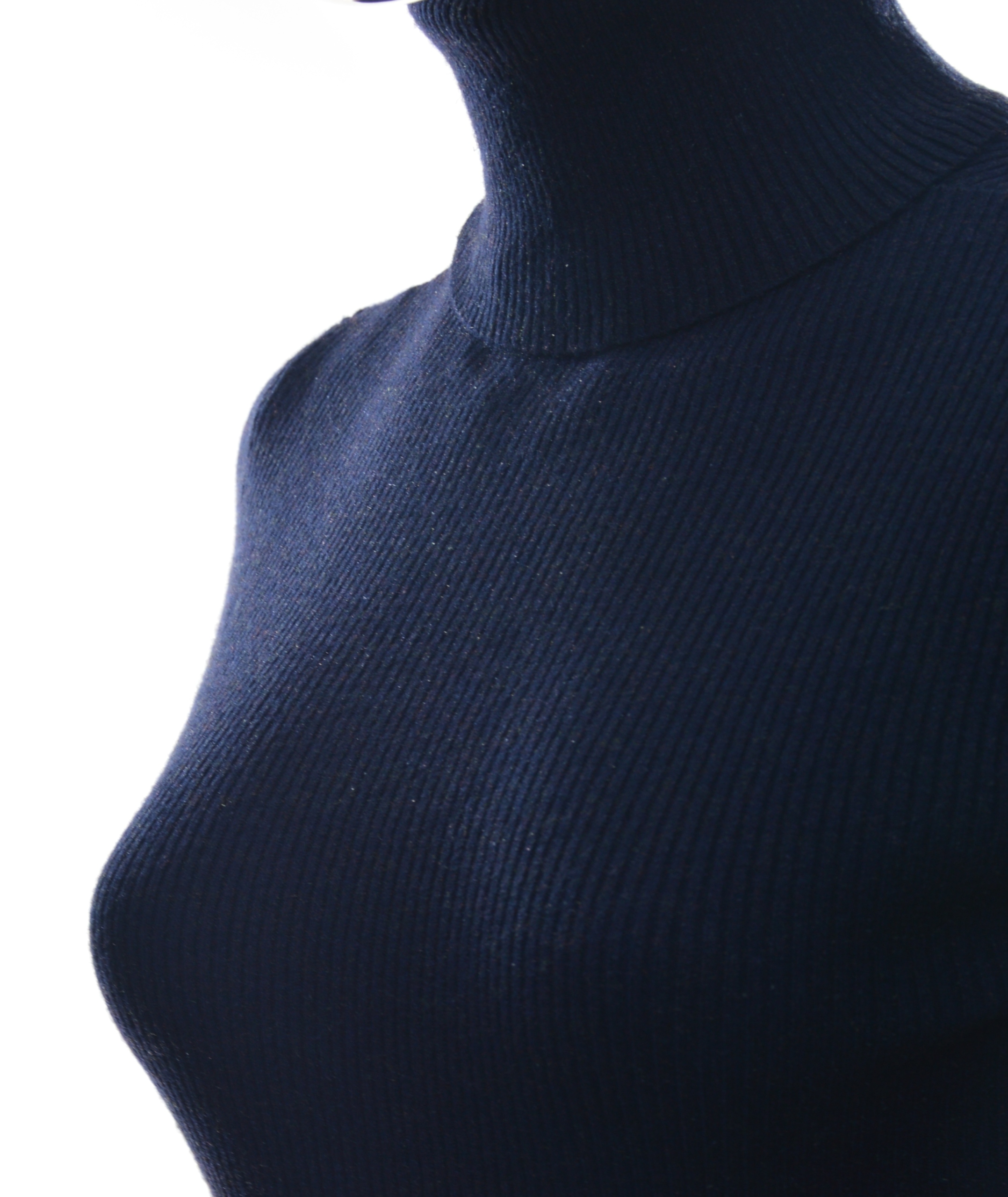 Damski sweter z golfem golf w prążek guziki UNI