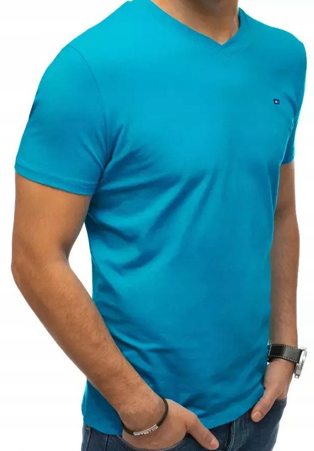 T-shirt męski bluzka koszulka basic męska szpic L