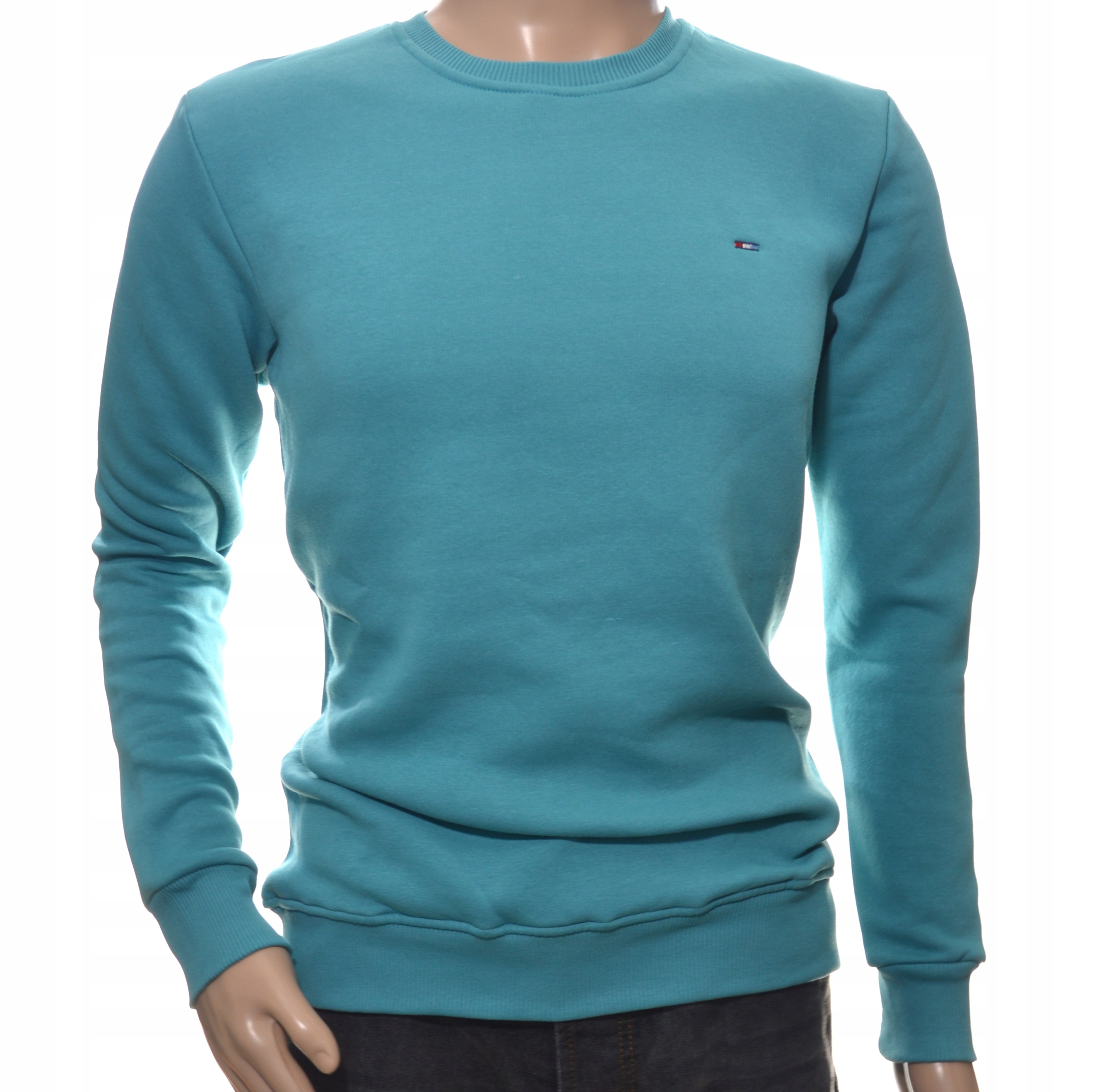 Męska bluza dresowa bez kaptura basic M gładka