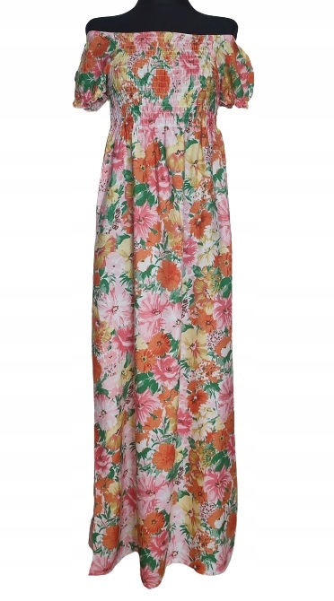 Sukienka suknia damska długa maxi w kwiaty uni