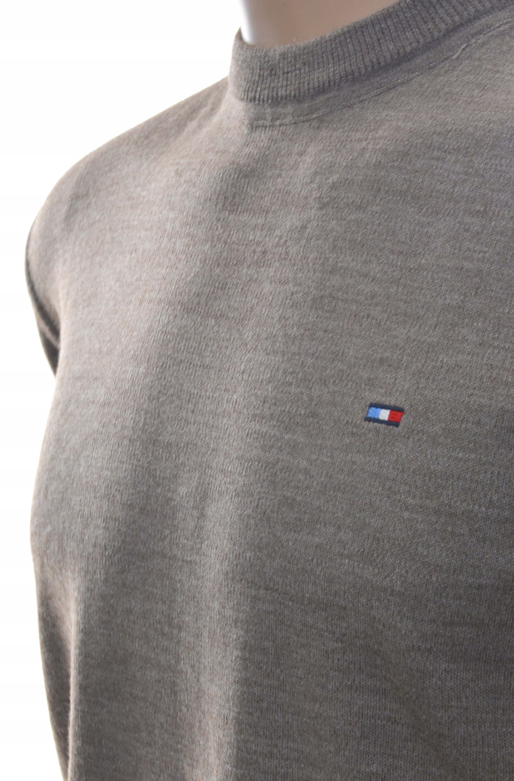 Sweter męski elegancki klasyczny ze znaczkiem 3XL