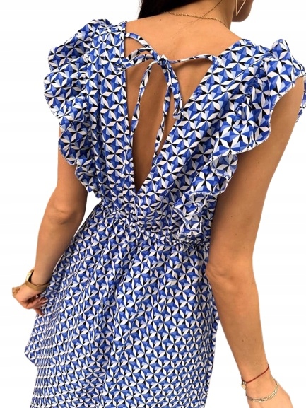 Sukienka suknia damska letnia wzorzysta S/M