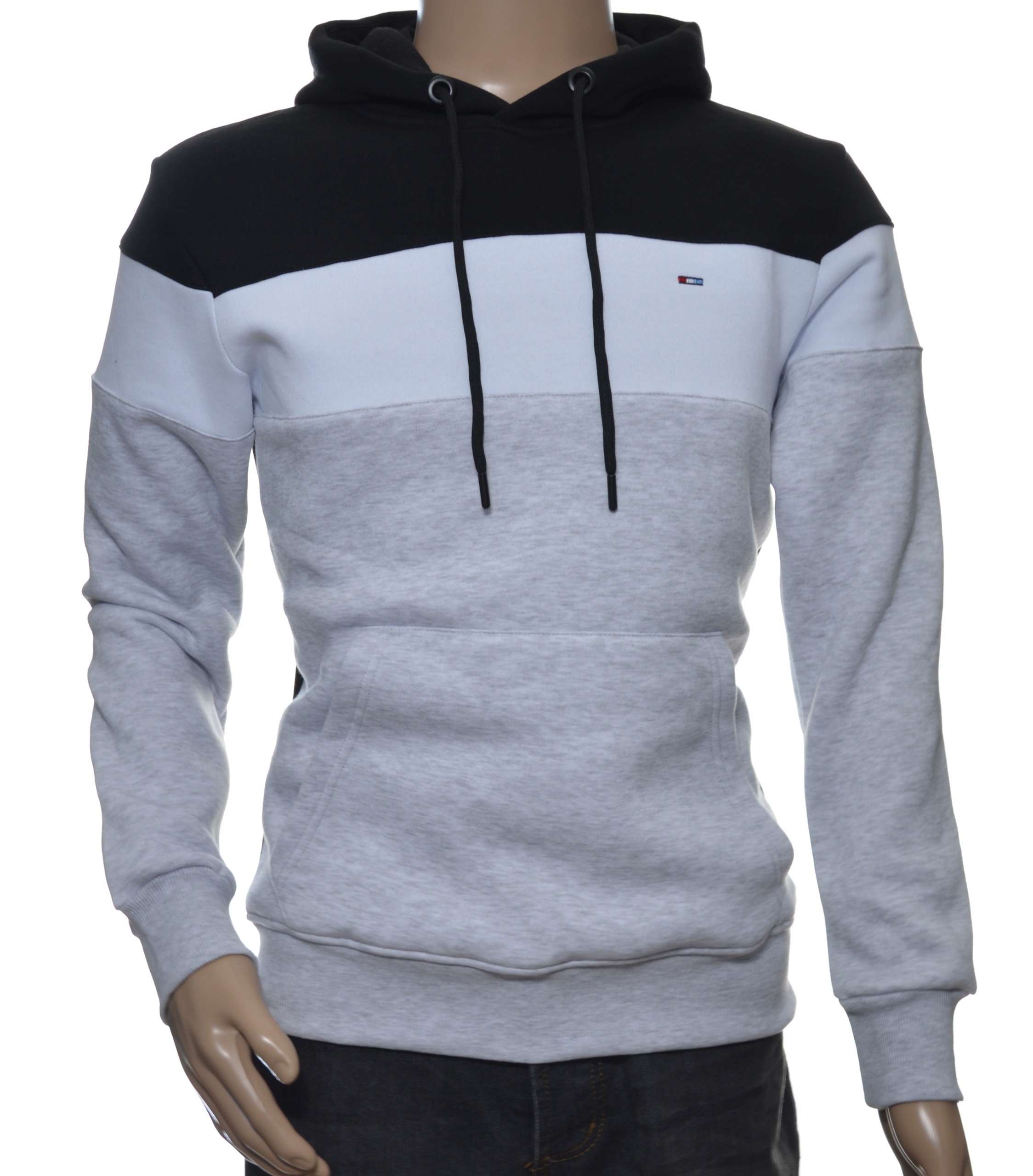 Męska bluza dresowa z kapturem kangurka M