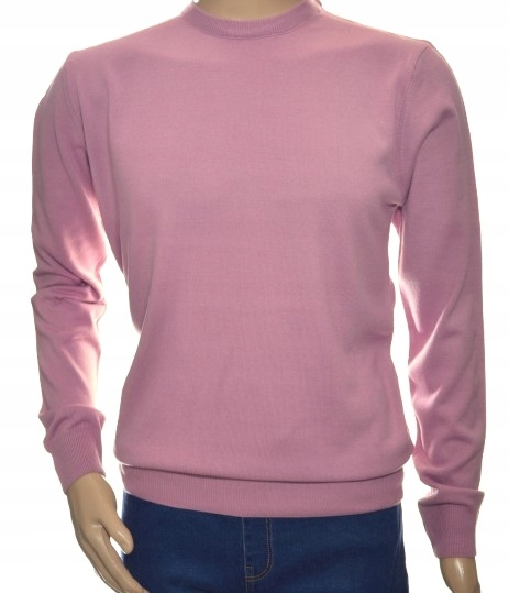 Sweter męski z kaszmiru i wełny merynosów kaszmirowy XL wrzosowy 162