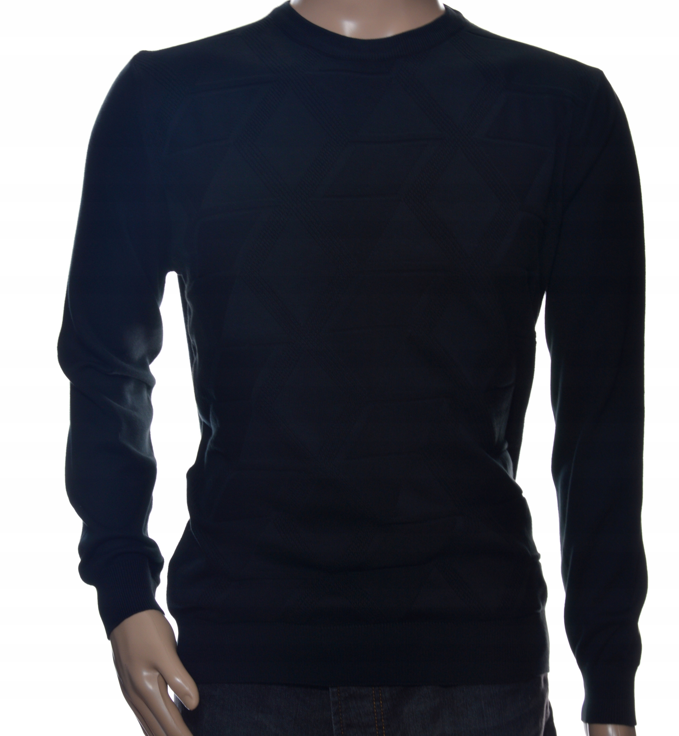 STROKERS klasyczny elegancki sweter męski z bawełny XXL 2XL czarny