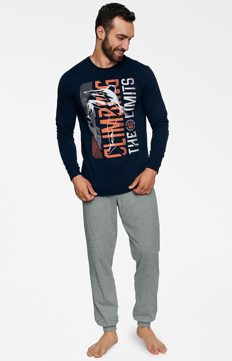 HENDERSON BLOCK piżama męska długa klasyczna XL