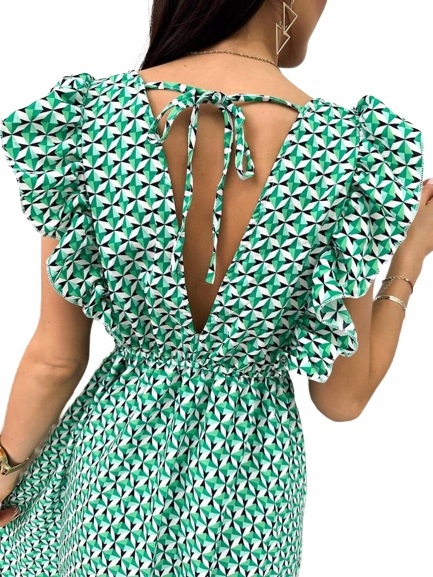 Sukienka suknia damska letnia wzorzysta S/M