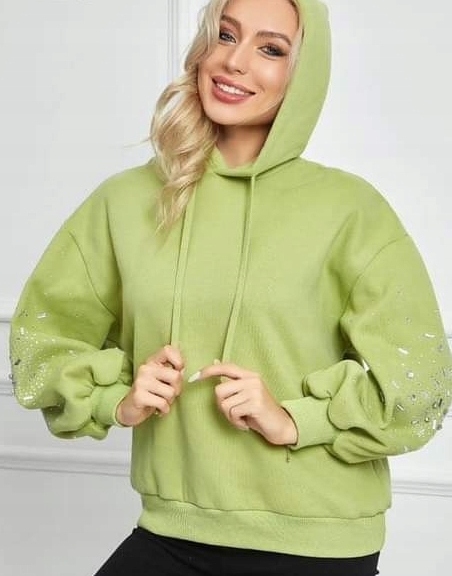 Damska bluza dresowa z kapturem cyrkonie uni