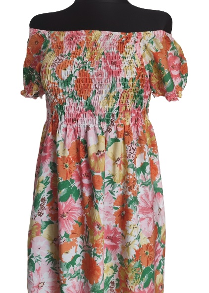 Sukienka suknia damska długa maxi w kwiaty uni