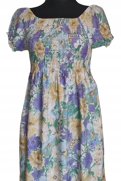 Sukienka suknia damska długa maxi w kwiaty uni