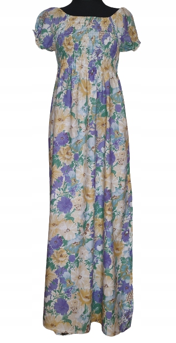 Sukienka suknia damska długa maxi w kwiaty uni