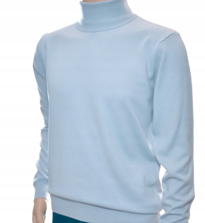 Sweter z golfem golf męski z kaszmiru i wełny merynosów kaszmirowy XL 314