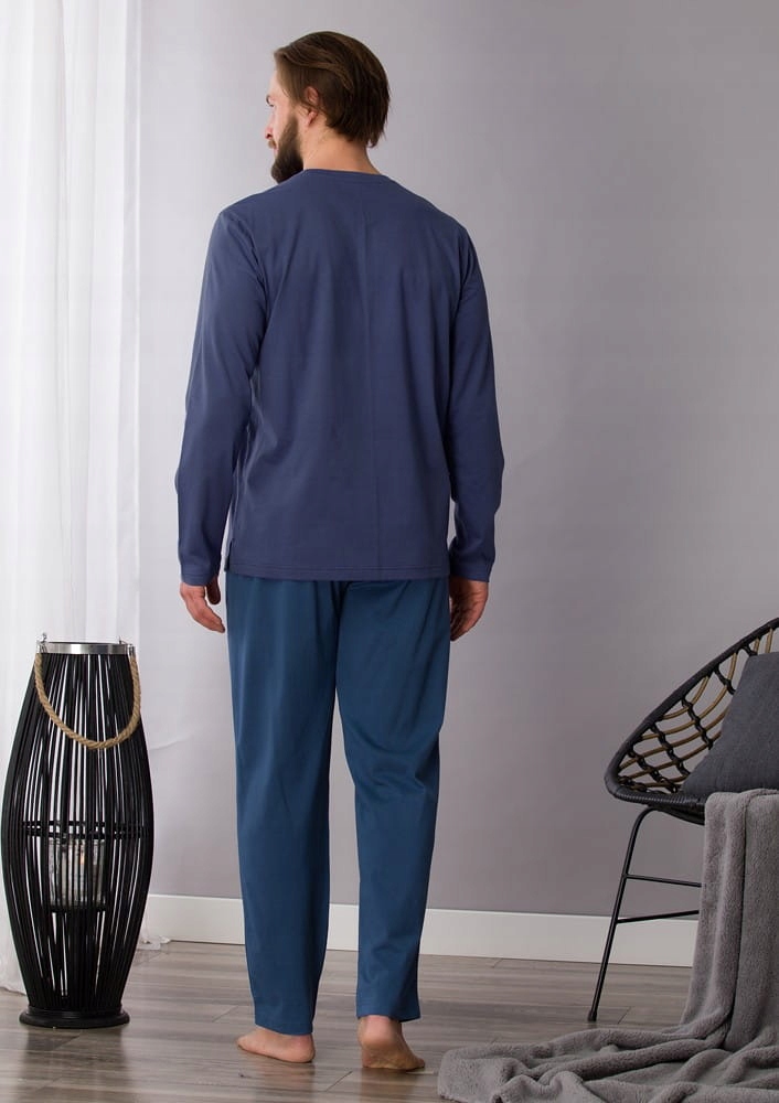 KEY Męska piżama pidżama długa bawełna XXL 2XL