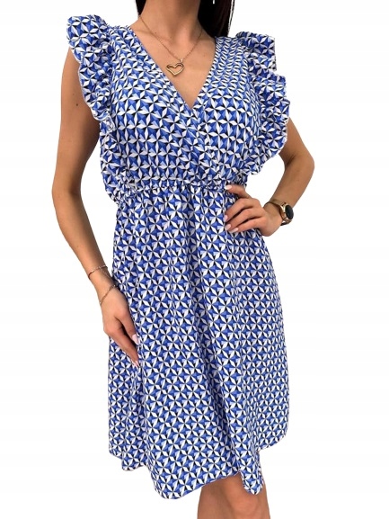 Sukienka suknia damska letnia wzorzysta S/M