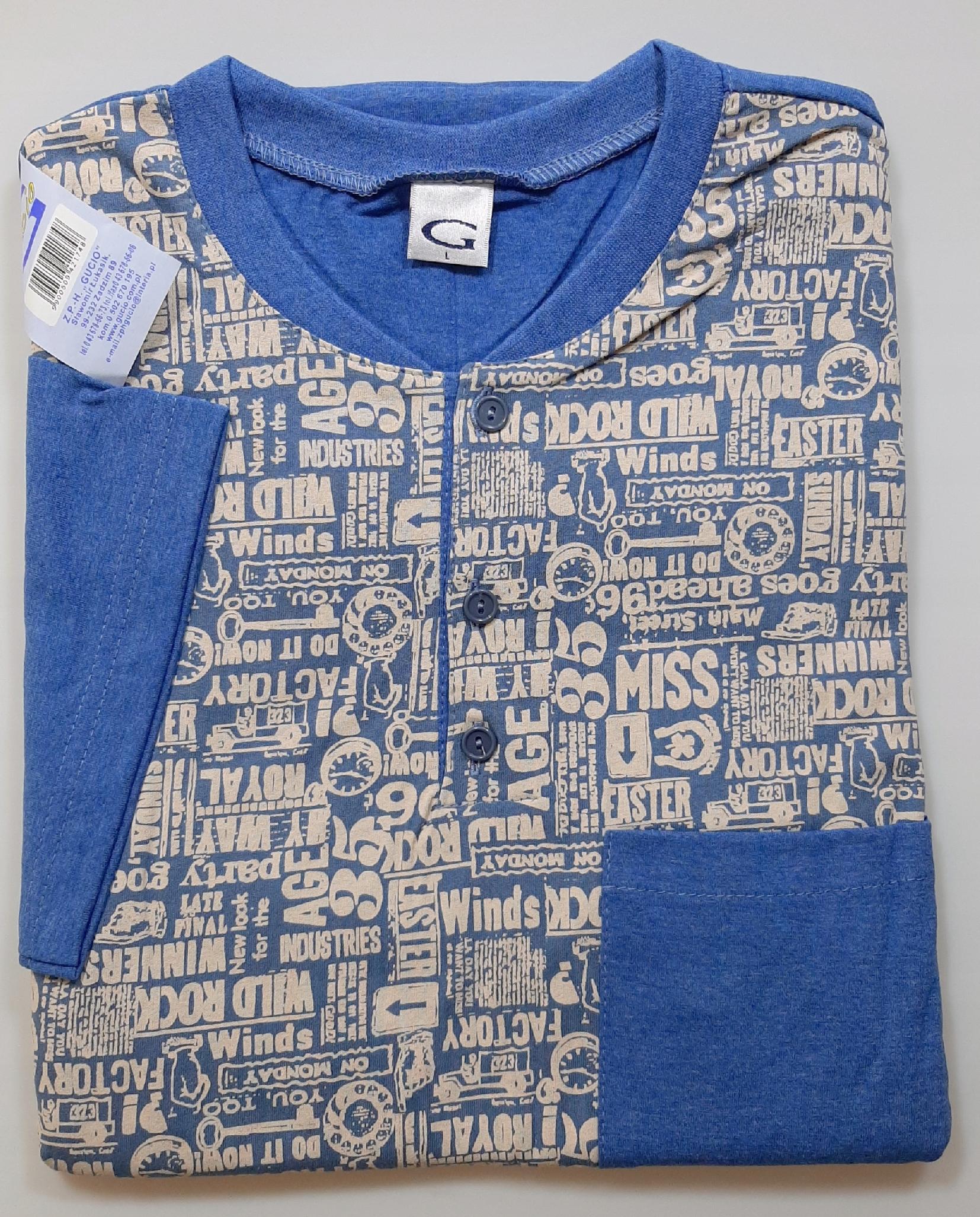 Polska Męska piżama pidżama krótka L bawełna