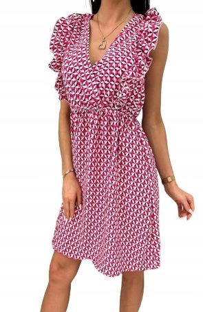 Sukienka suknia damska letnia wzorzysta S/M