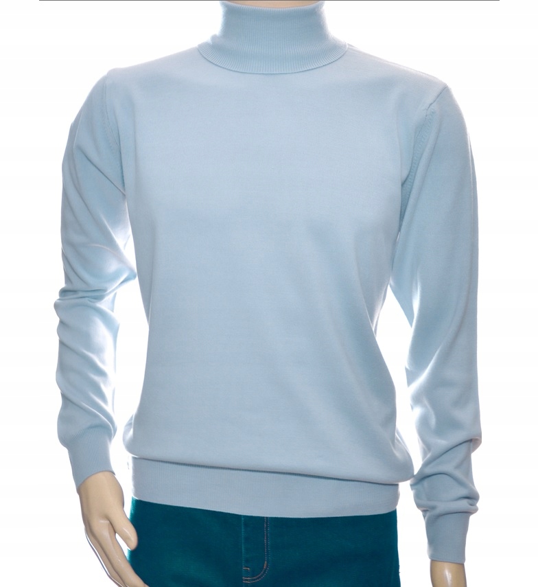 Sweter z golfem golf męski z kaszmiru i wełny merynosów kaszmirowy XL 314