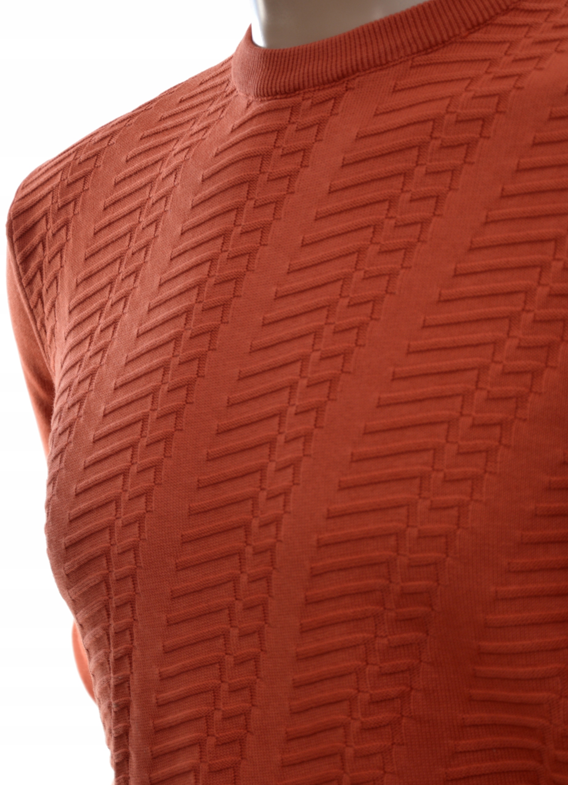 Sweter sweterek męski okrągły pod szyją M