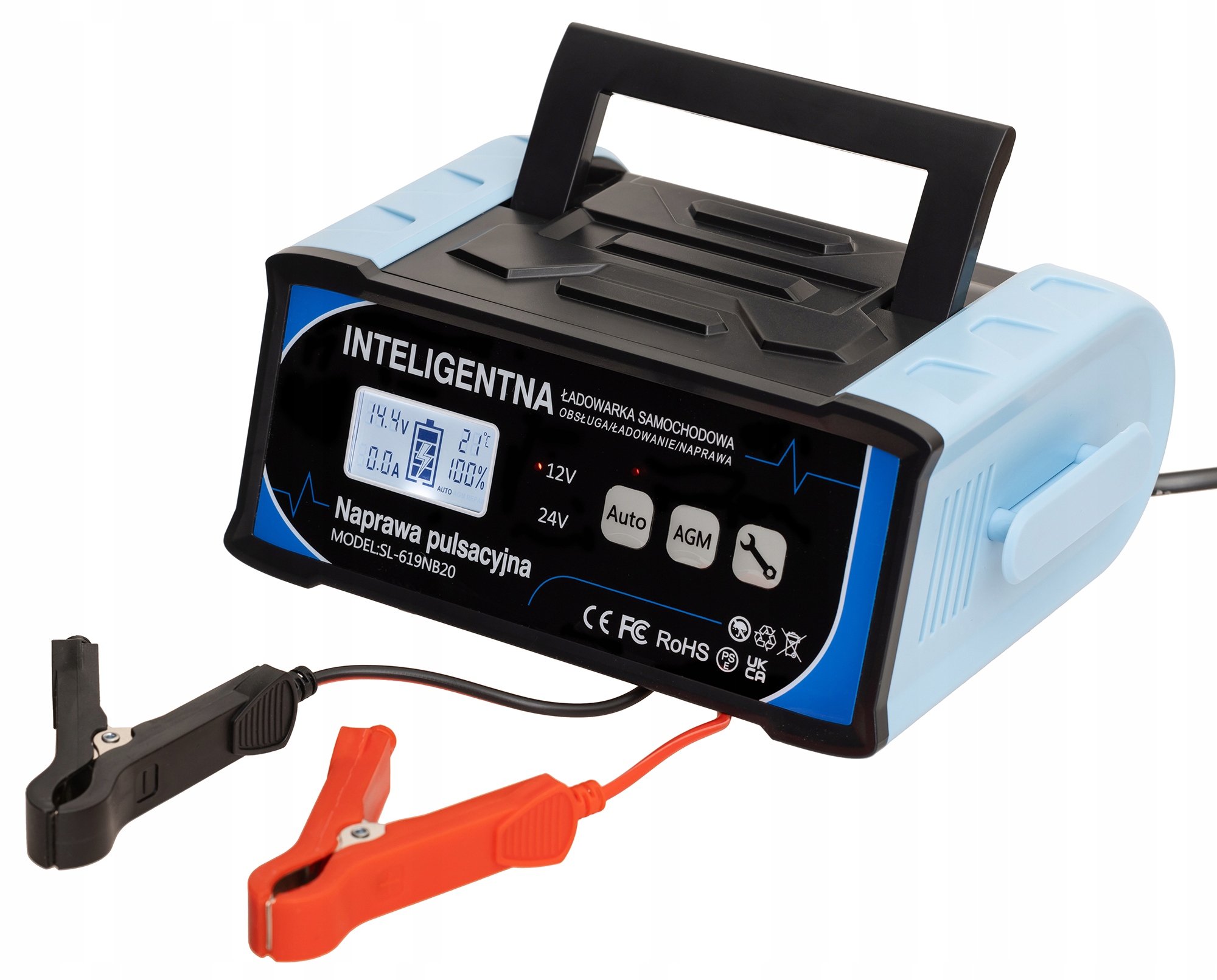 Prostownik Samochodowy do Akumulatorów 24V 12V 11A AGM START-STOP