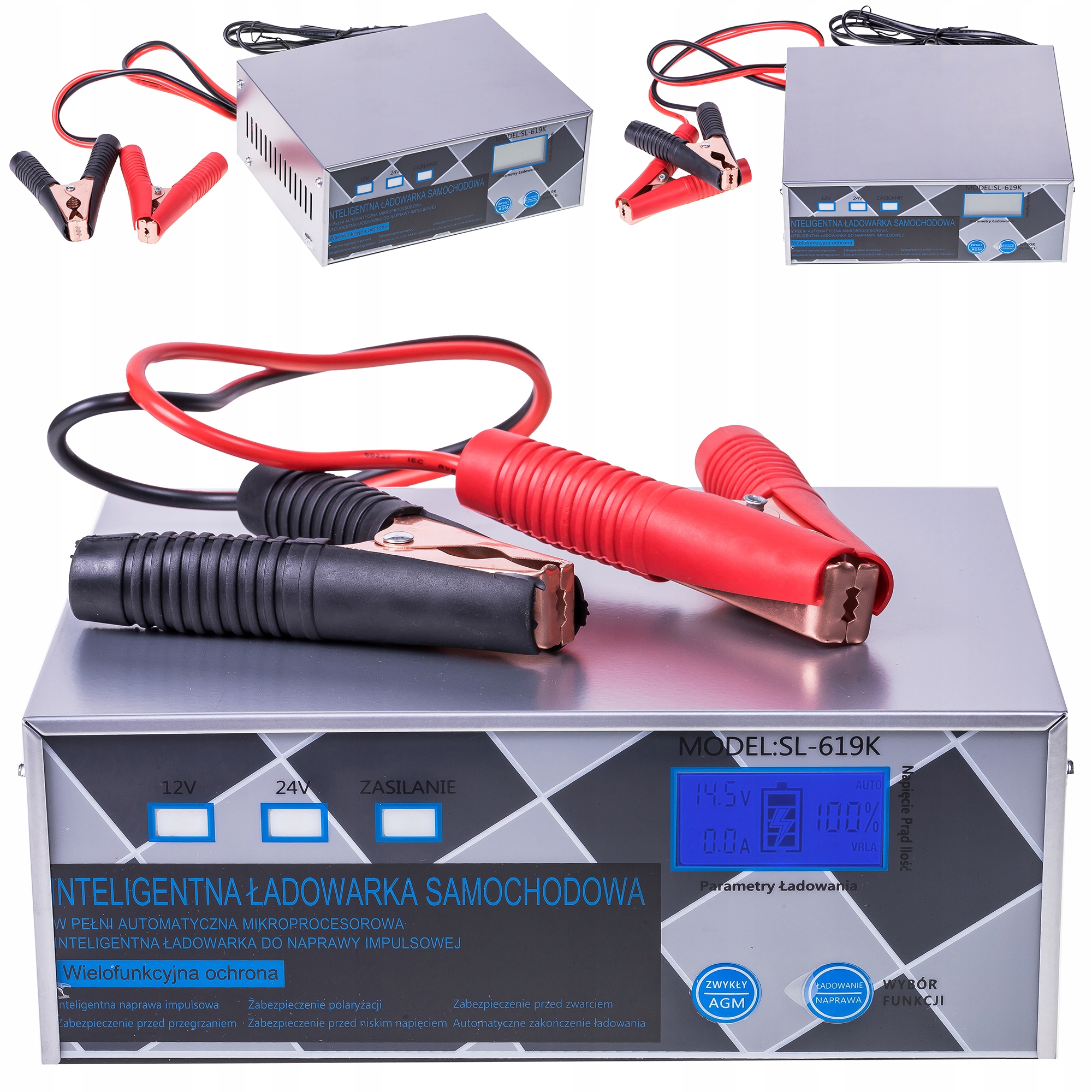 Prostownik Samochodowy do Akumulatorów AGM START-STOP 24V 12V 20A