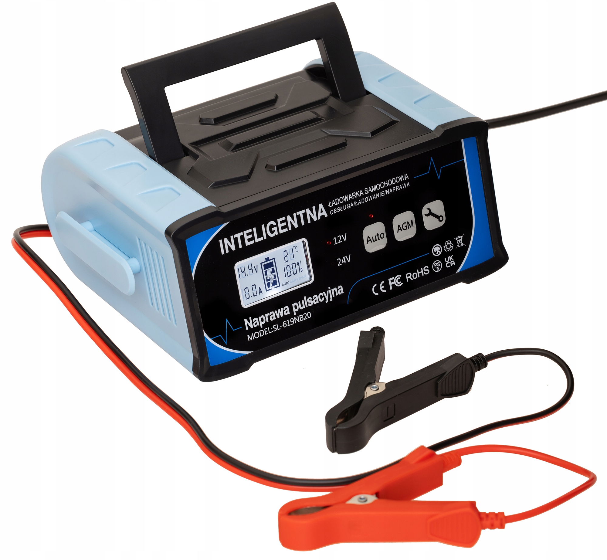 Prostownik Samochodowy do Akumulatorów 24V 12V 11A AGM START-STOP