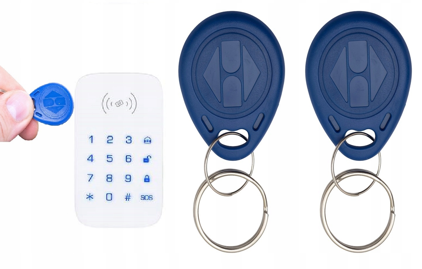 BEZPRZEWODOWY ALARM LCD GSM APP SYRENY WIFI TUYA