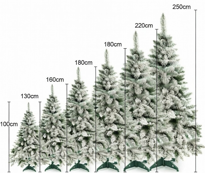Zasněžená borovice vánoční stromek 100cm- 130cm-160cm-180cm-220cm-250cm