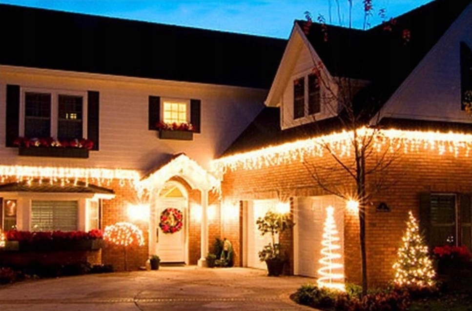 SOPLE KURTYNA 500 LED LAMPKI WEW/ZEW OZDOBNE BIAŁY CIEPŁY + FLASH ISKRA 23m