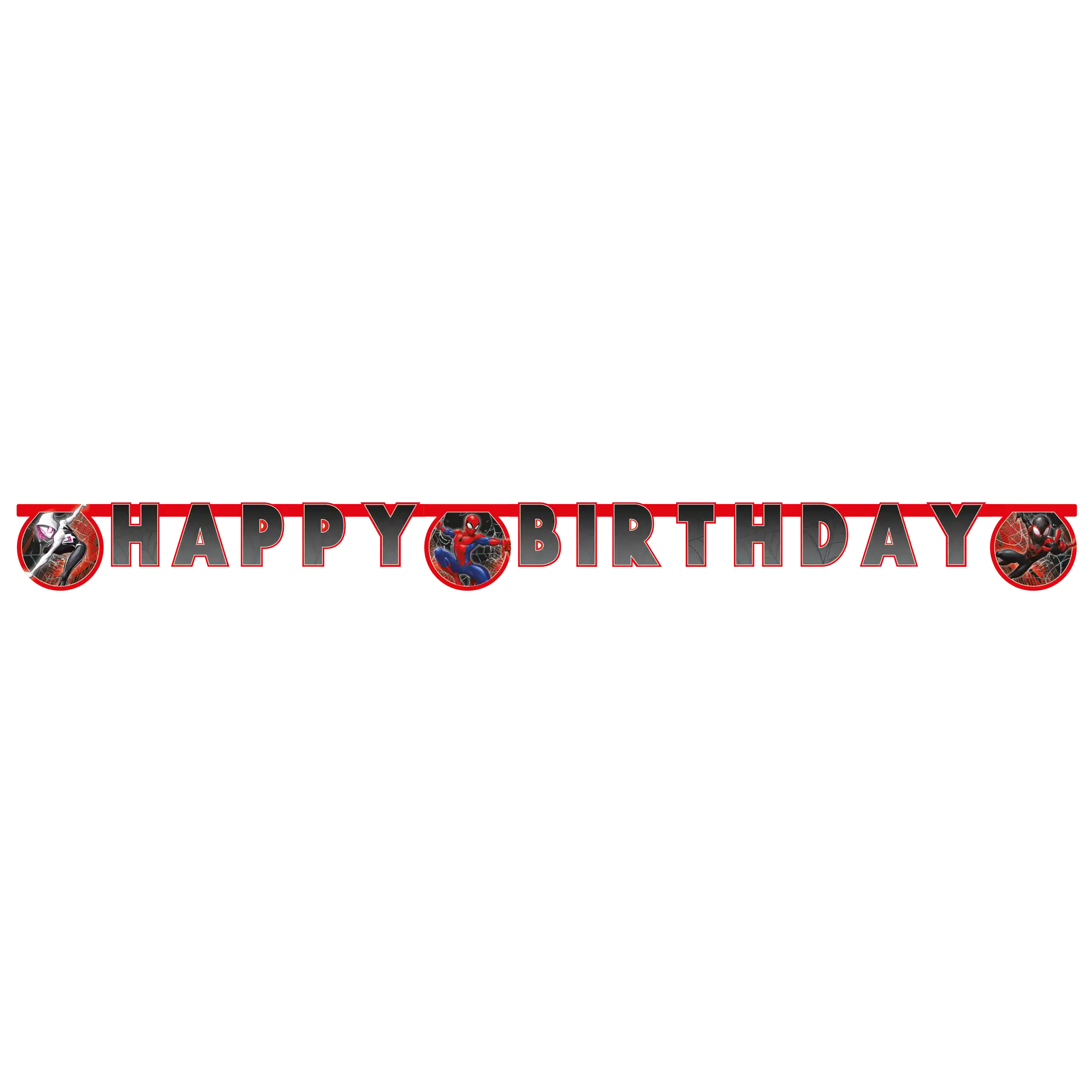 Baner urodzinowy Spiderman papierowy 2m