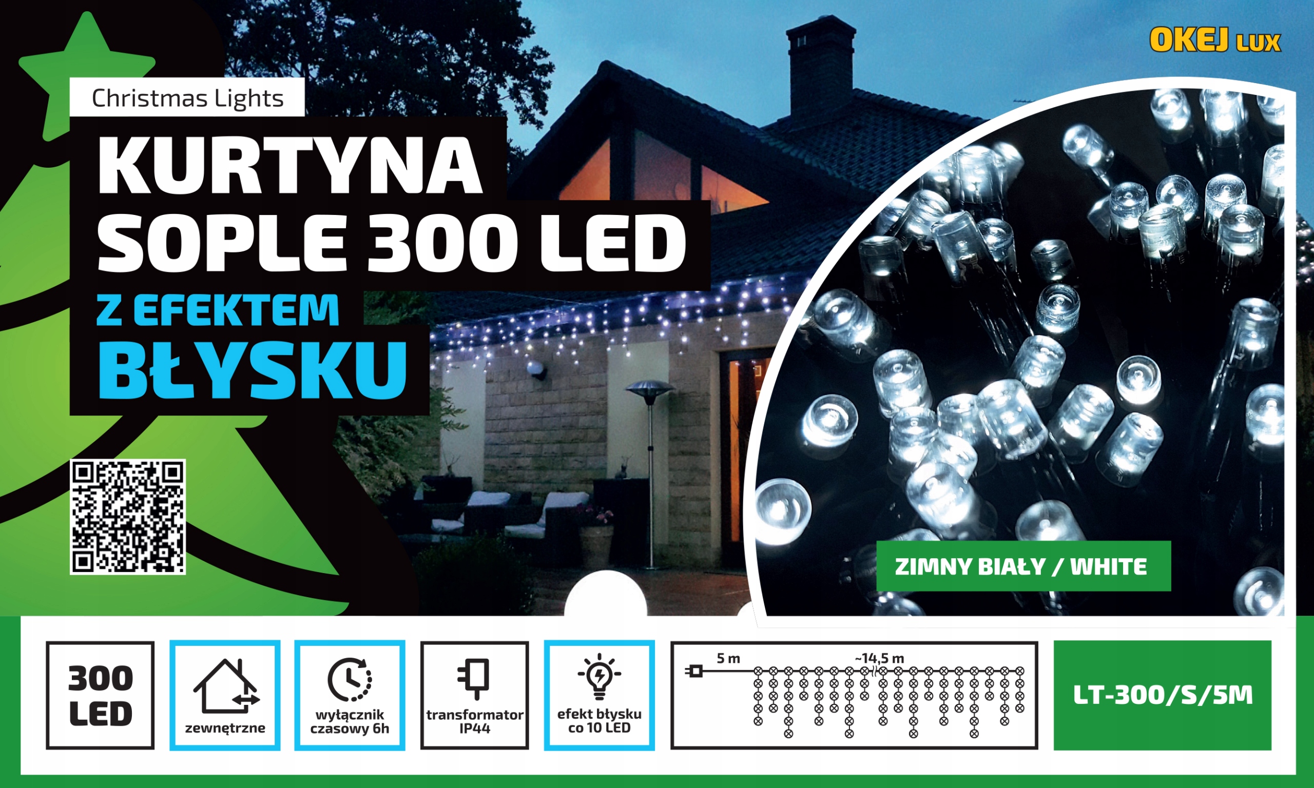 Sople Ledowe Zewnętrzne - polski importer oświetlenia świątecznego Okej Lux