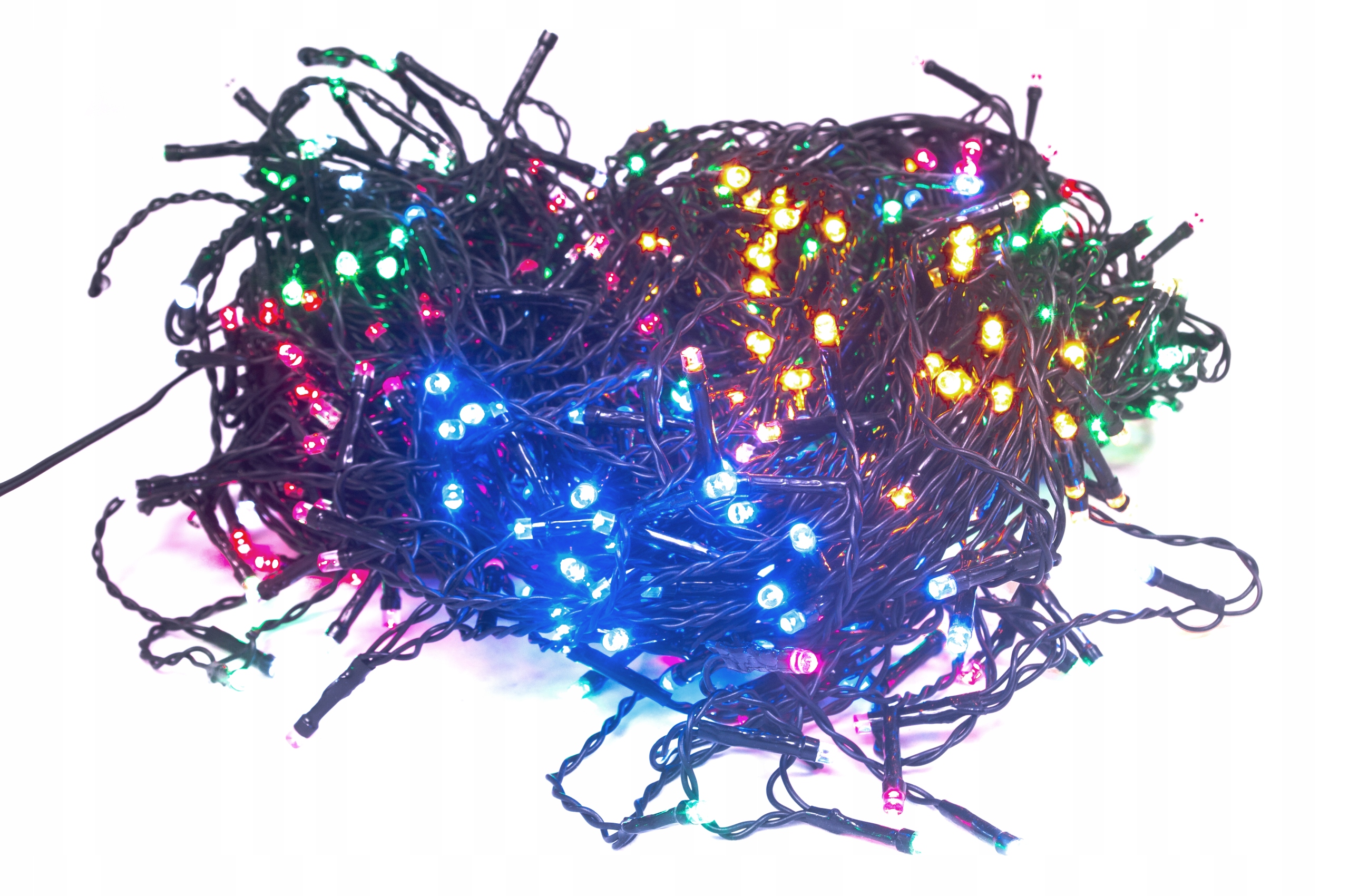Gęste sople zewnętrzne 300 LED 9m - multikolor + flash