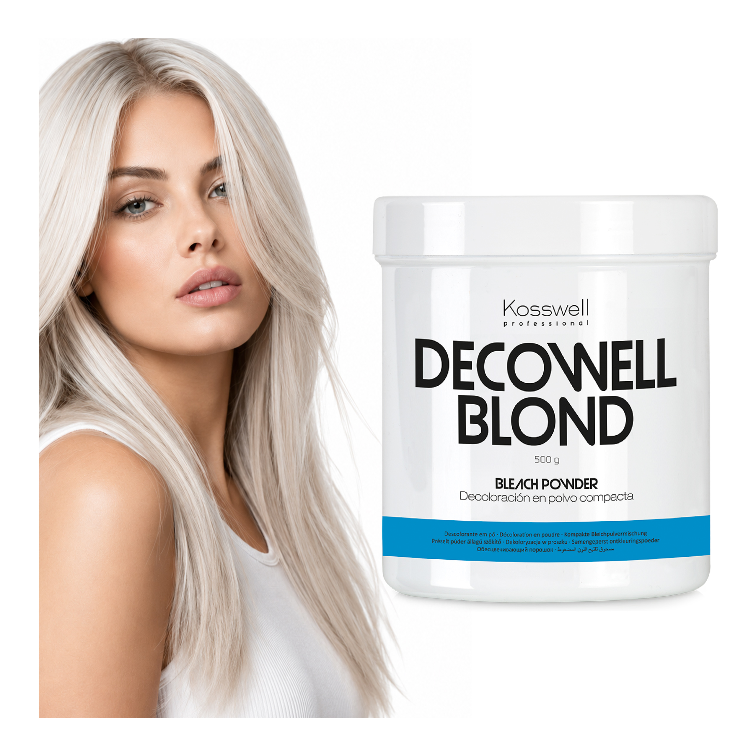 Kosswell Decowell Blond 500 g – profesjonalny rozjaśniacz do włosów — zastosowanie