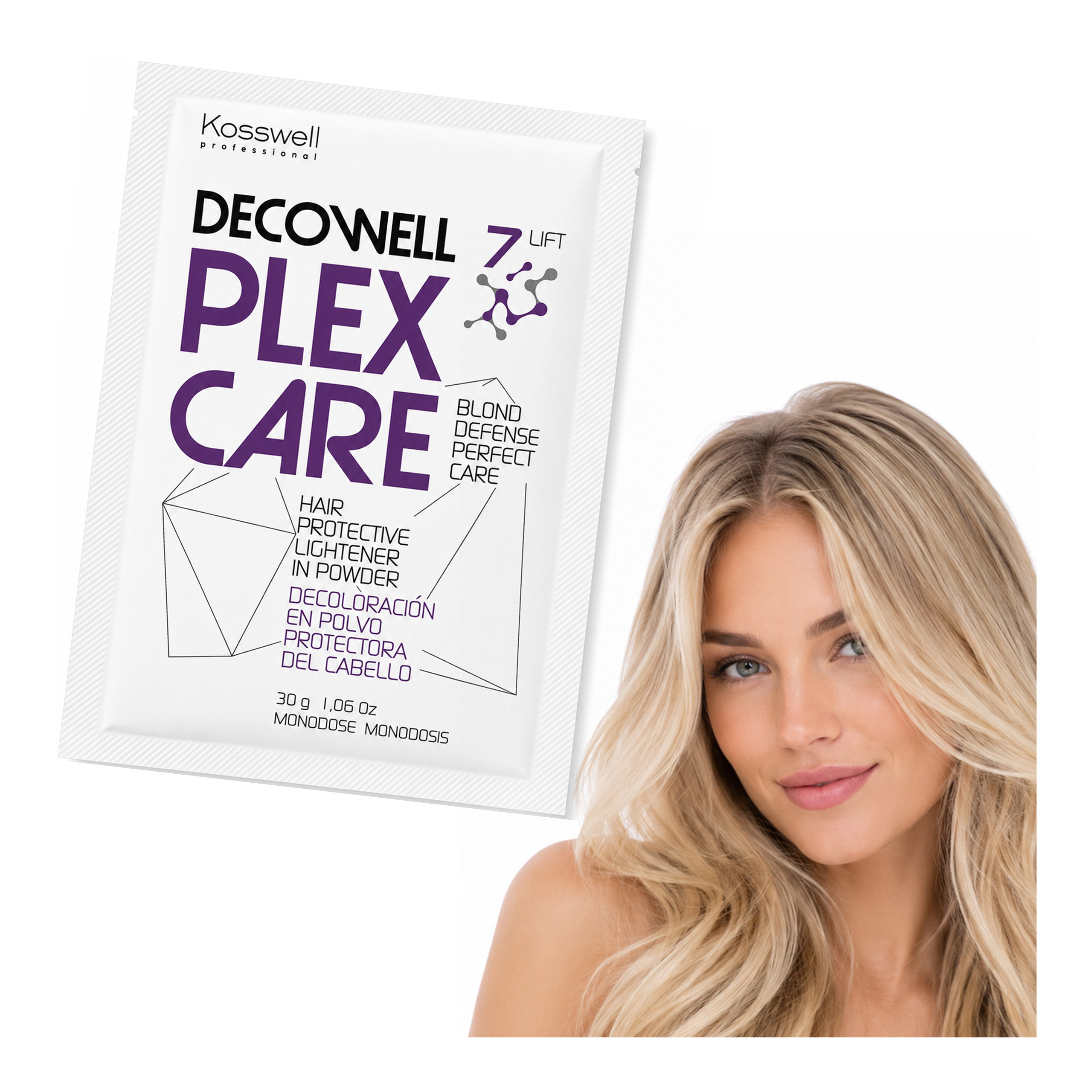 Kosswell Decowell Plex Care 30 g – rozjaśniacz do włosów z ochroną Plex — zastosowanie