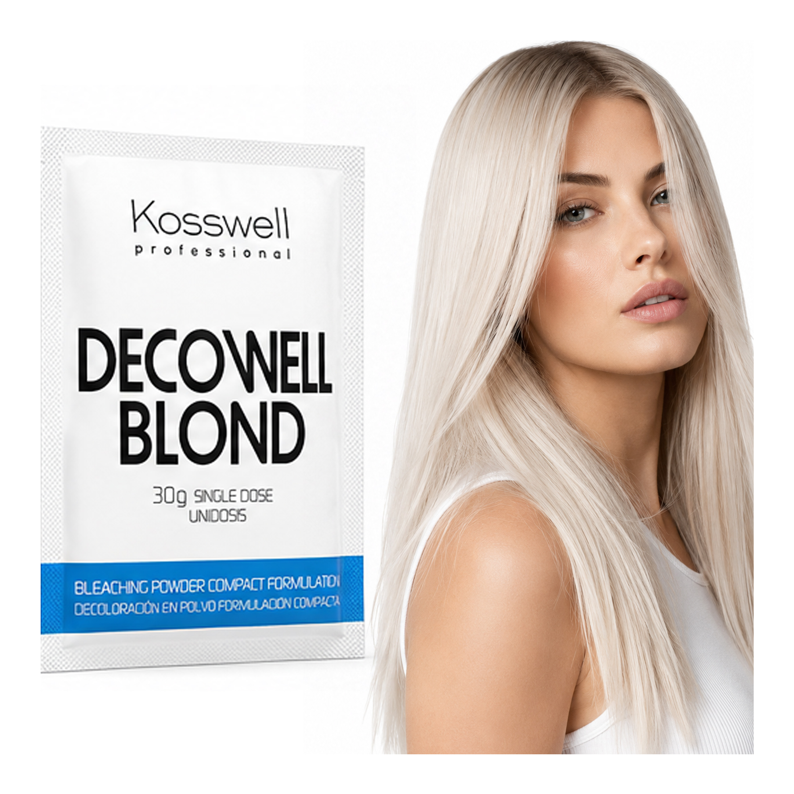 Kosswell Decowell Blond 30 g – profesjonalny rozjaśniacz do włosów — zastosowanie
