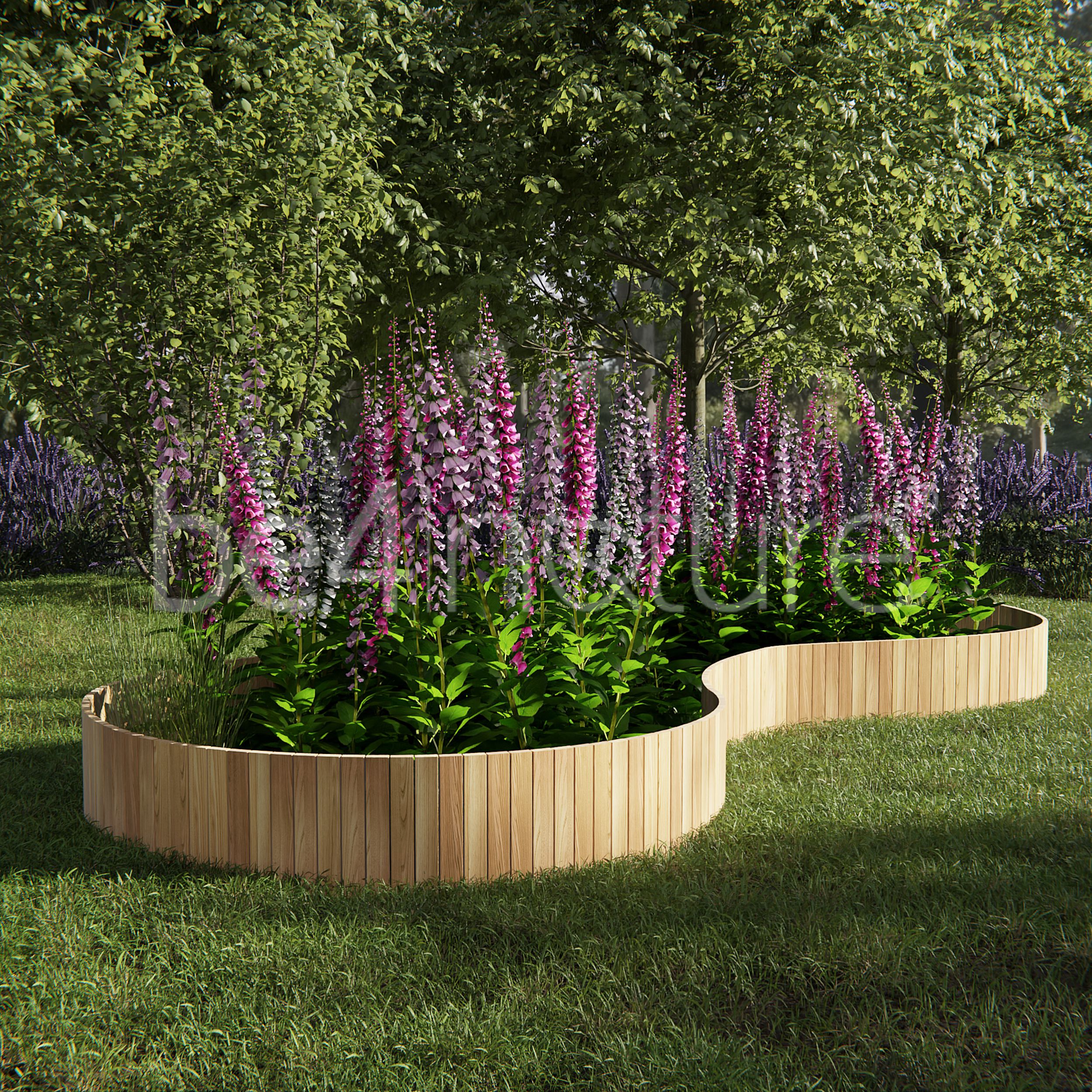 be4nature DREWNIANY PŁOTEK Rollborder obrzeże rabatek 100 x 40 cm