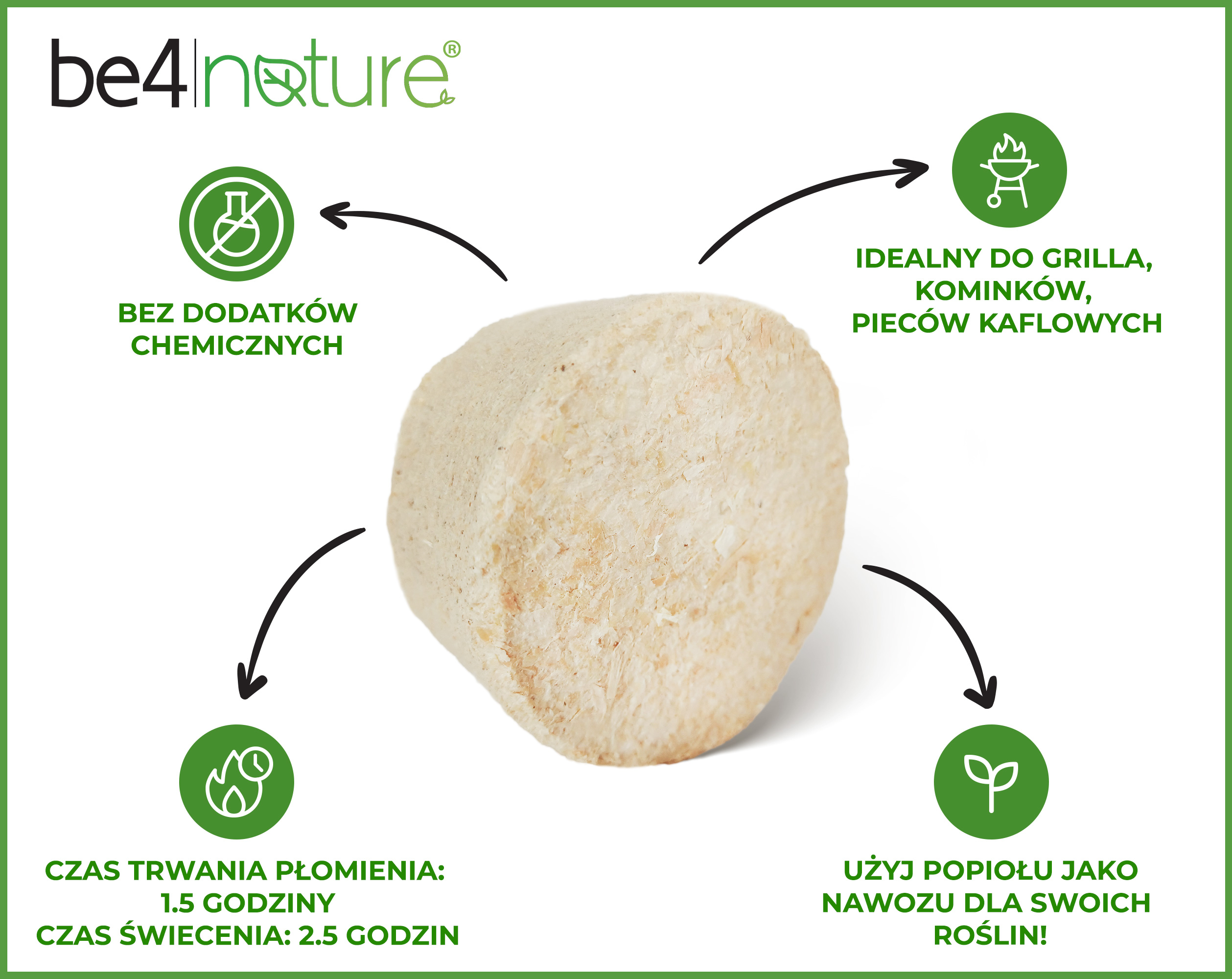 be4nature Brykiet w worku jutowym 12,5 kg