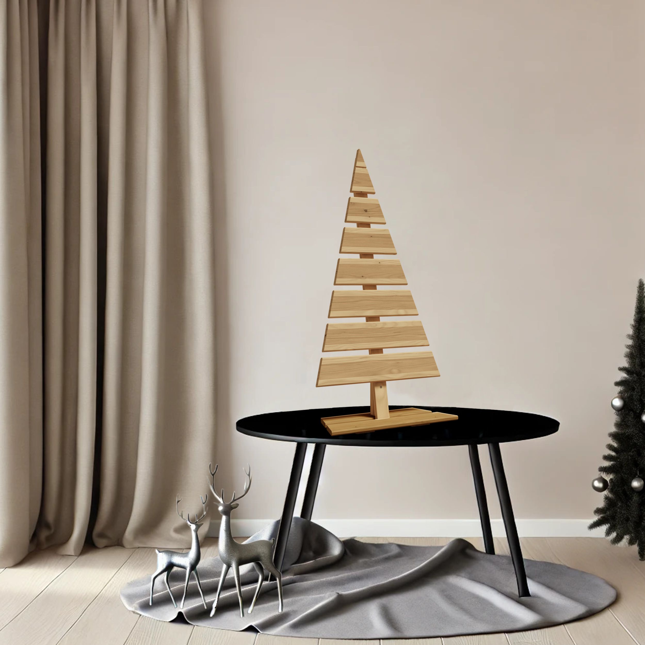 be4nature Choinka modrzewiowa odzoba świąteczna Naturalna 92 x 45 cm