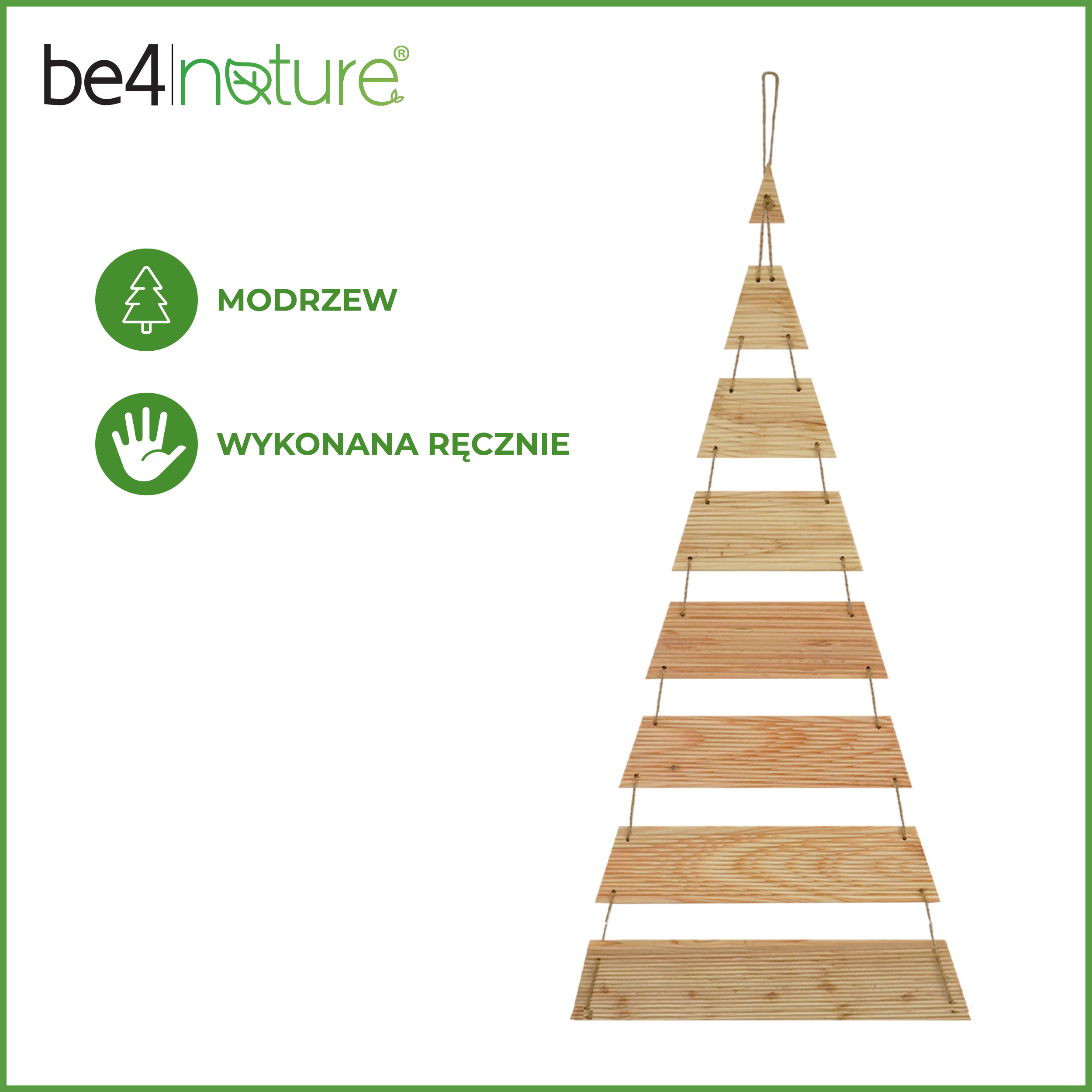 be4nature Choinka modrzewiowa na sznurku Nieimpregnowana 46 x 100 cm