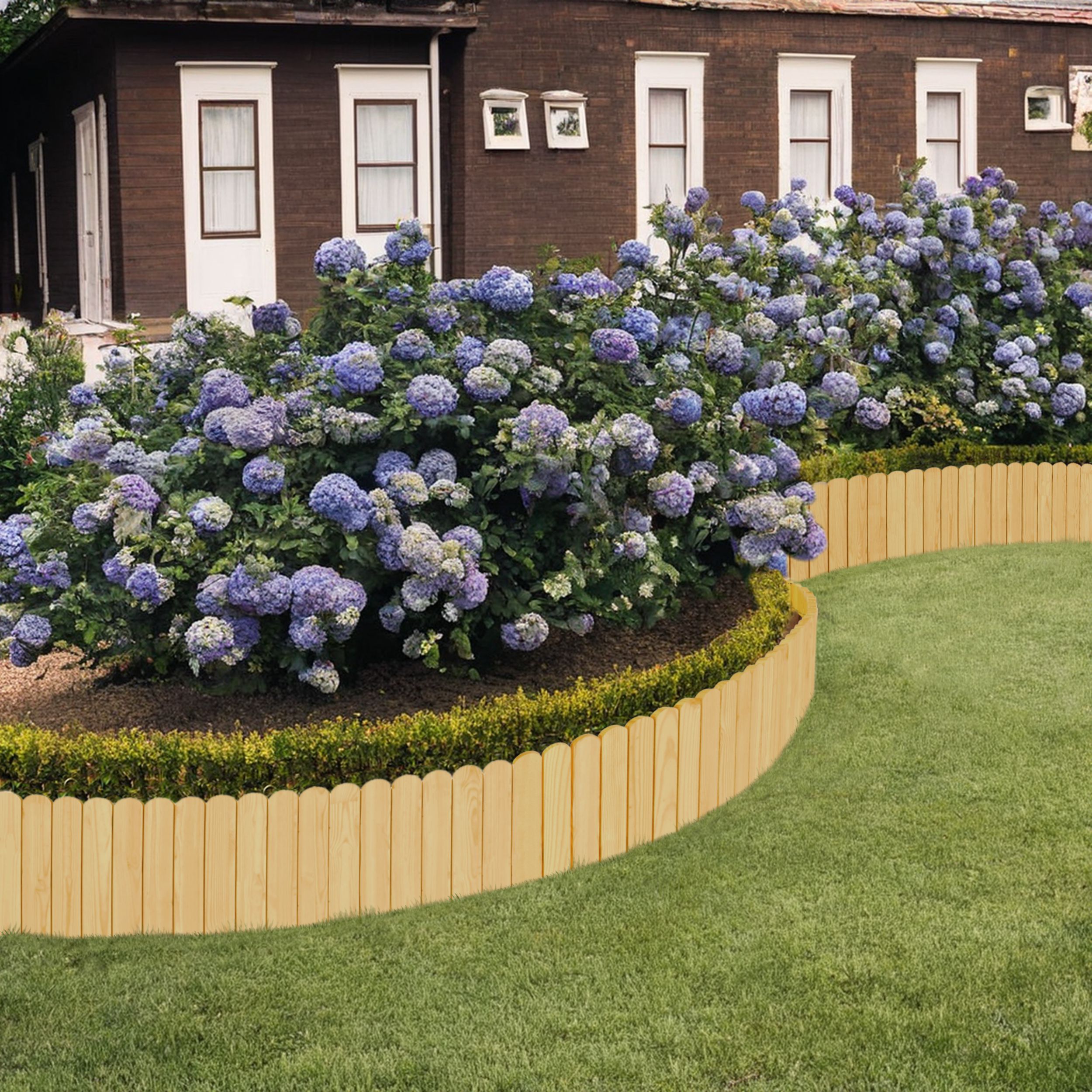 be4nature DREWNIANY PŁOTEK Rollborder obrzeże rabatek 100 x 40 cm