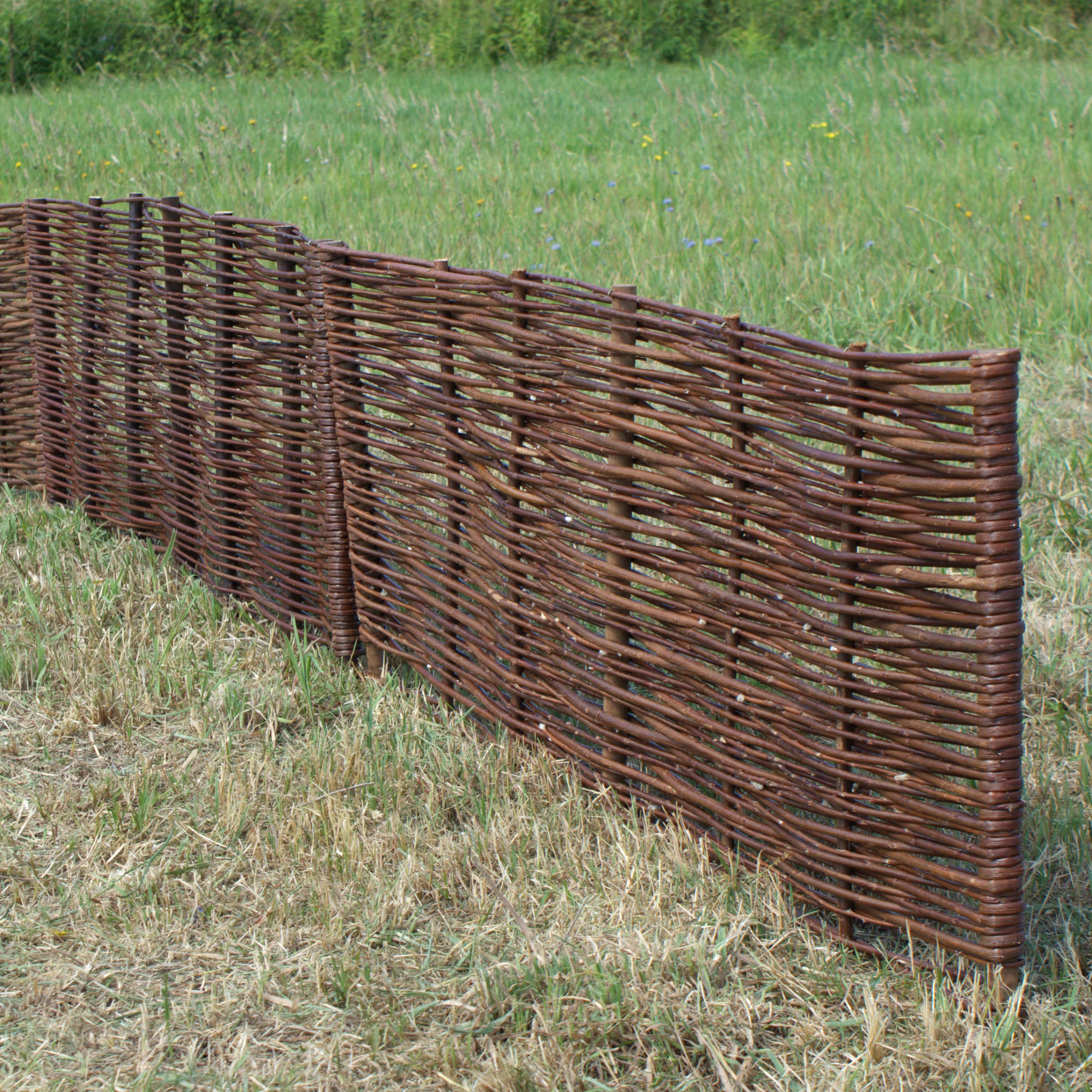 be4nature Płot ogrodzeniowy wiklinowy ręcznie wyplatany 50 x 30 cm 10 szt.