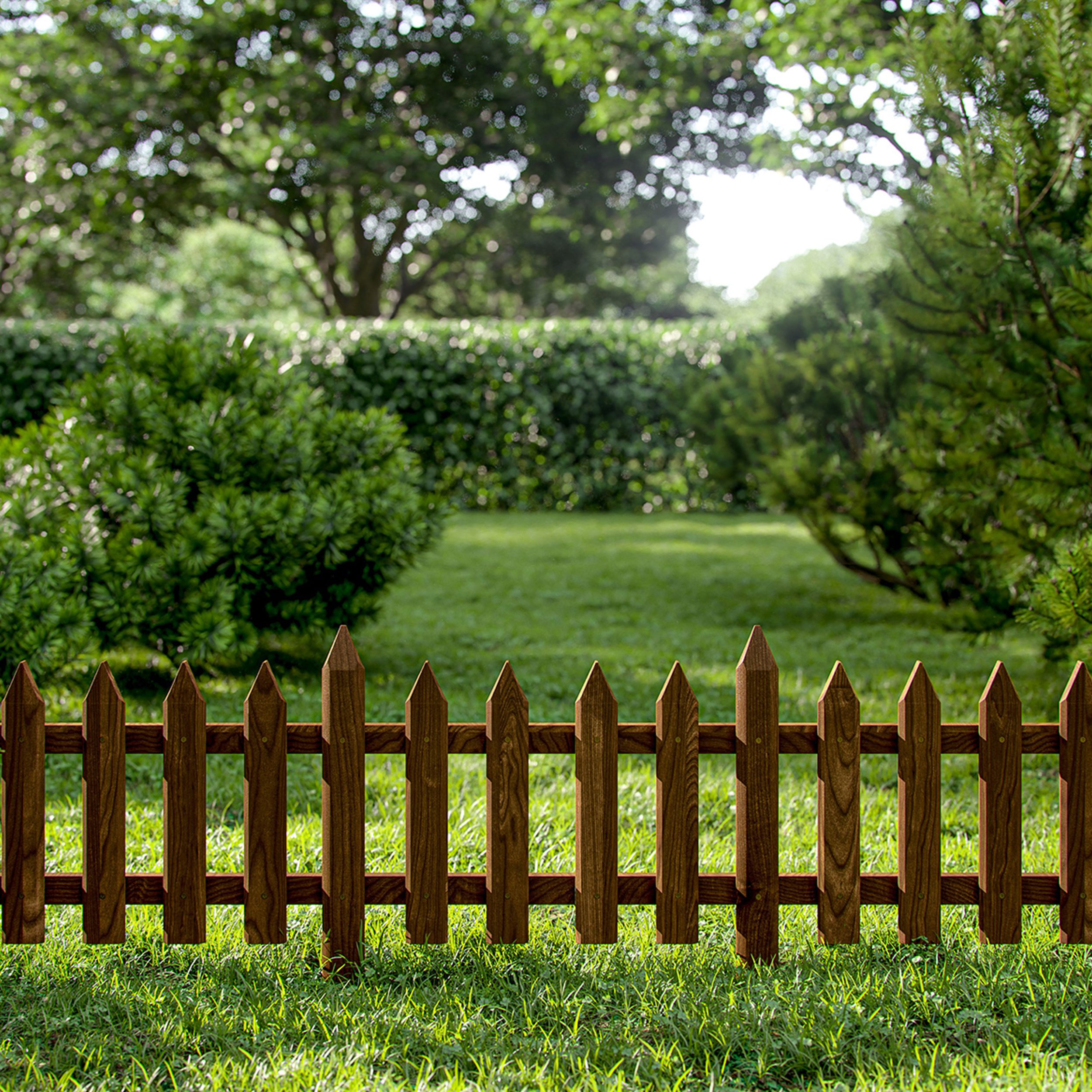be4nature Płot ogrodowy wtykowy sosnowy Brązowy 103 x 20 cm 1 szt.