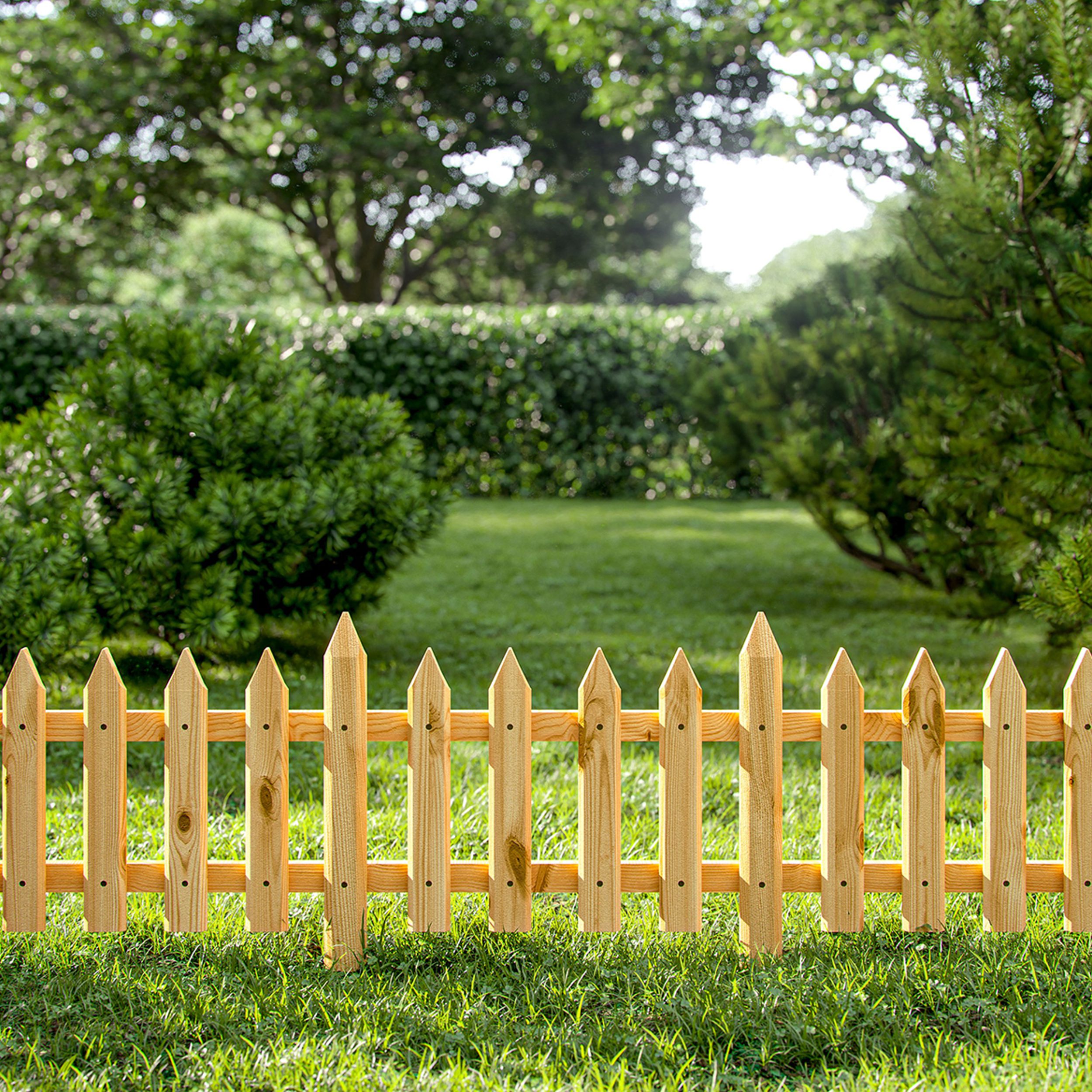 be4nature Płot ogrodowy wtykowy sosnowy Naturalny 103 x 40cm 1 szt.