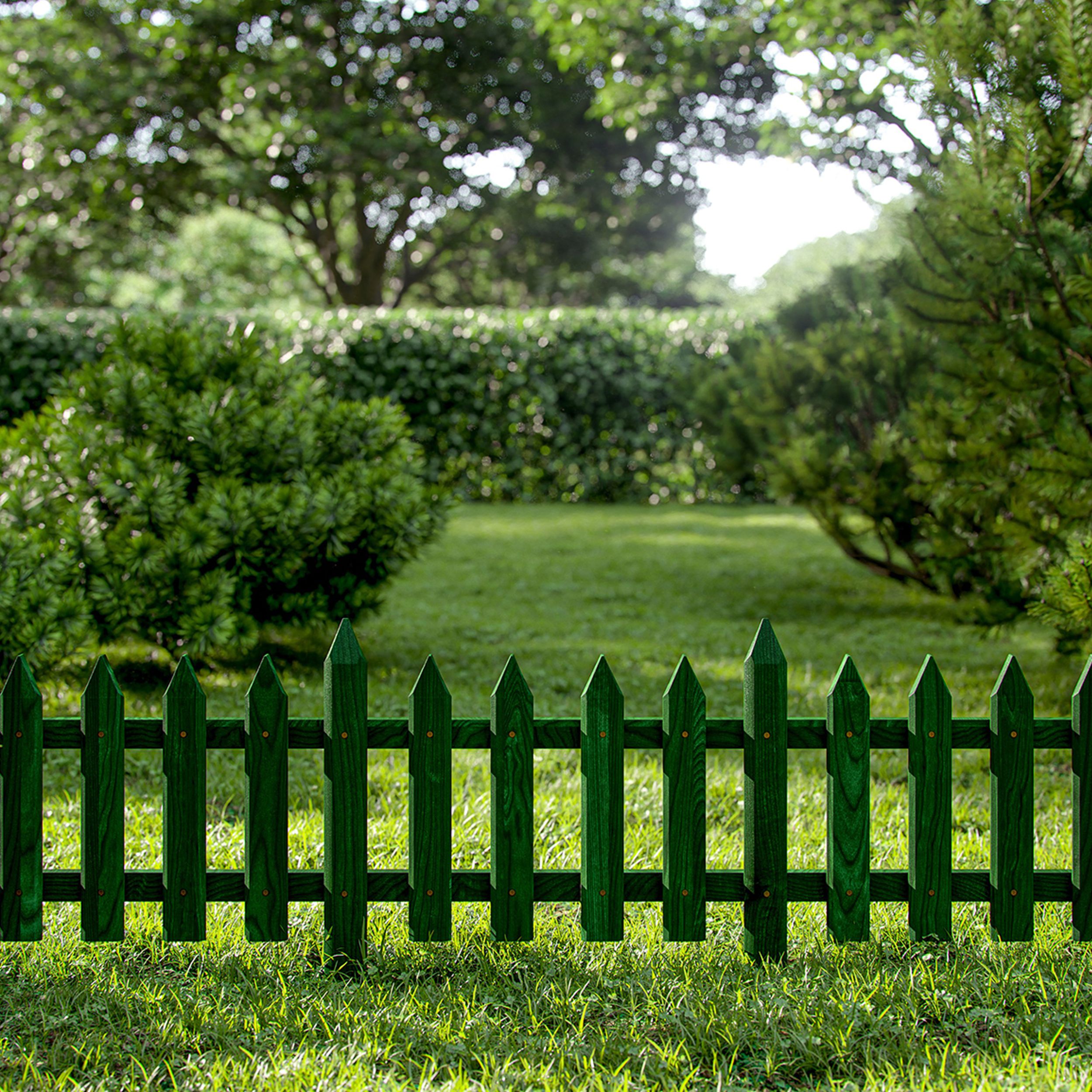 be4nature Płot ogrodowy wtykowy sosnowy Zielony 103 x 30 cm 1 szt.