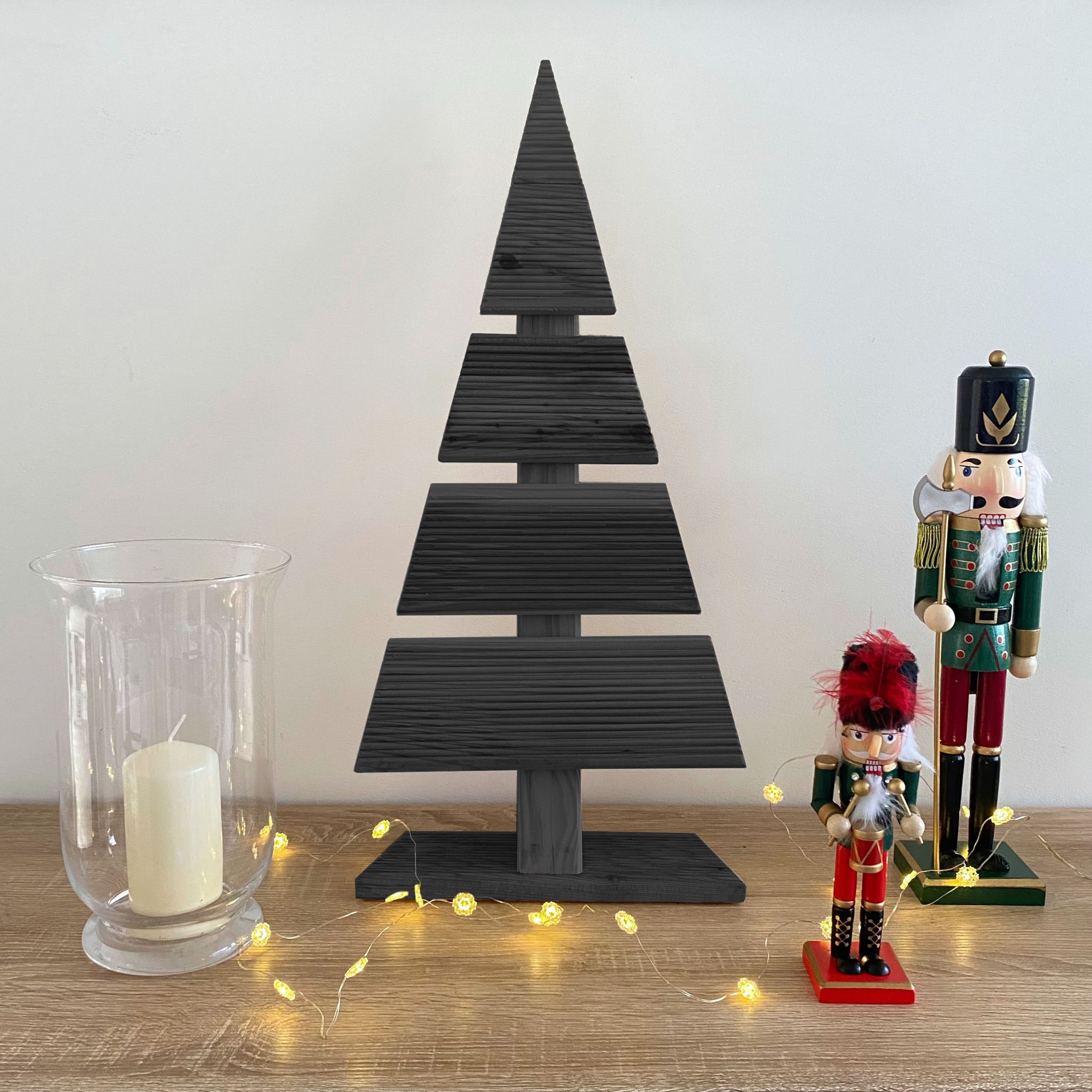 be4nature Choinka modrzewiowa odzoba świąteczna Antracyt 59 x 27 cm